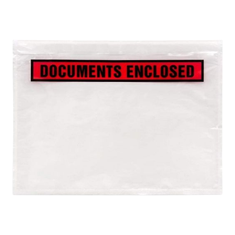 Clear adhesive packing list envelope